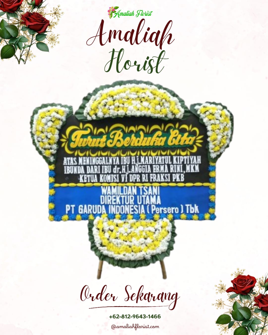 Papan Bunga Duka Comal